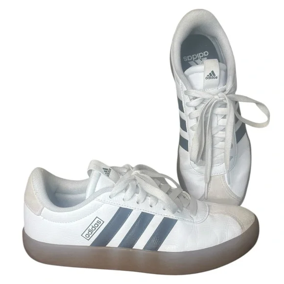 adidas gazelle silver green womens adidas Women's VL Court 3.0 Sneakers Regular Width Casual Shoes   Penningtons